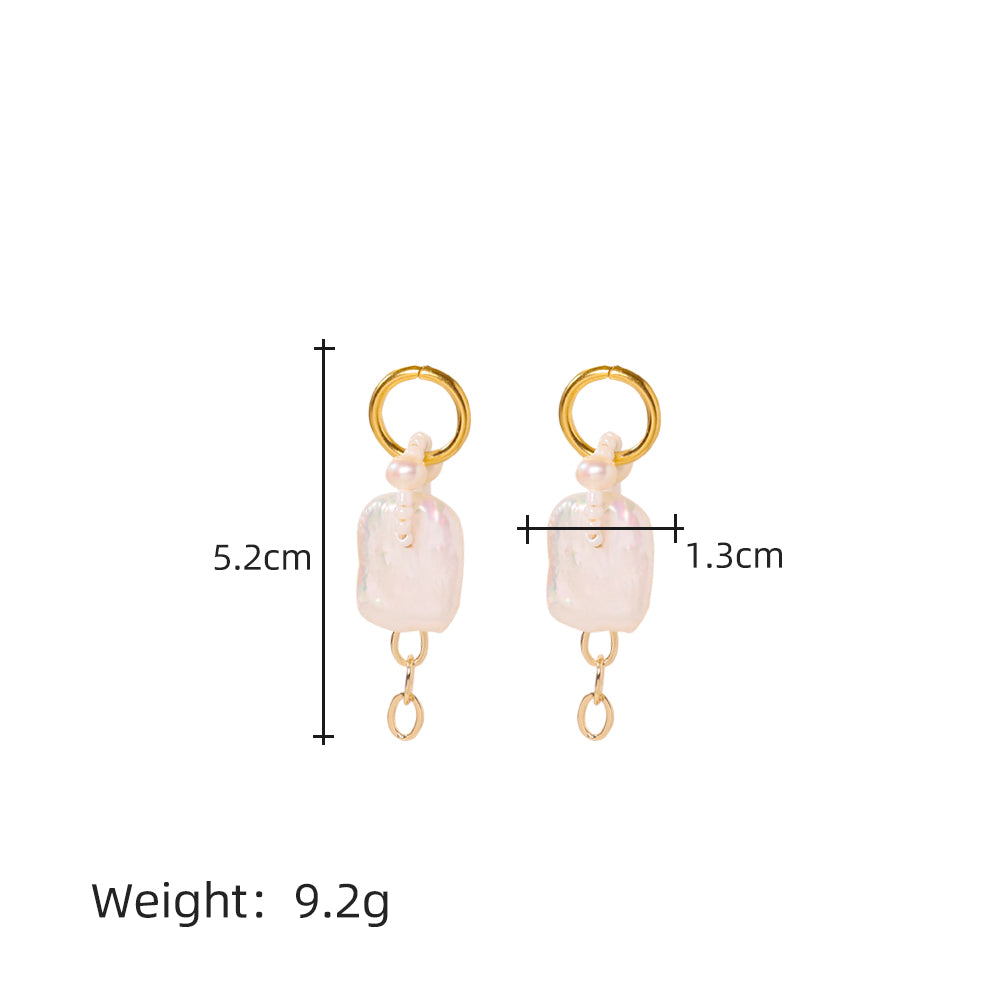 Natural Freshwater Baroque Pearl Earrings Korean Style Women Luxury Jewelry Fashion Ladies and Girls Gift