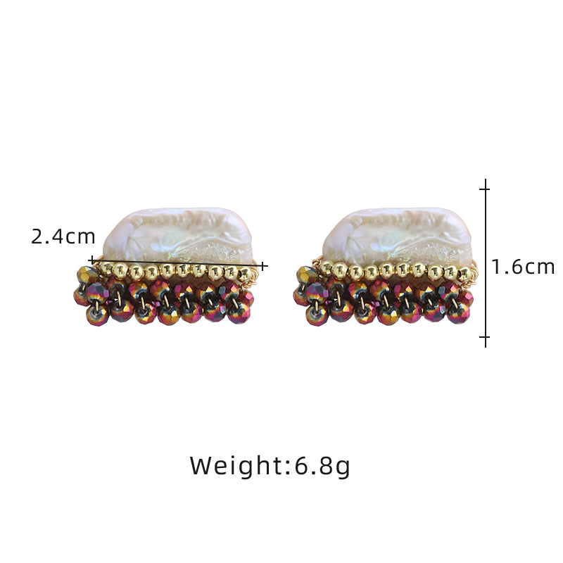 Natural Freshwater Baroque Pearl Earrings Korean Style Women Luxury Jewelry Fashion Ladies and Girls Gift