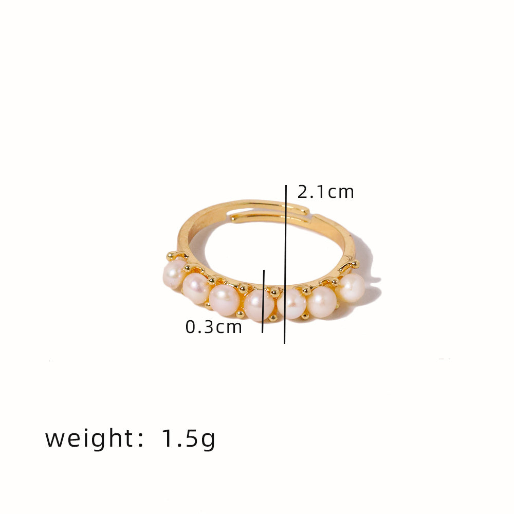 Natural Freshwater Pearls Women's Ring Fashion Personalized Fashion Women's Ring  Jewelry for Women