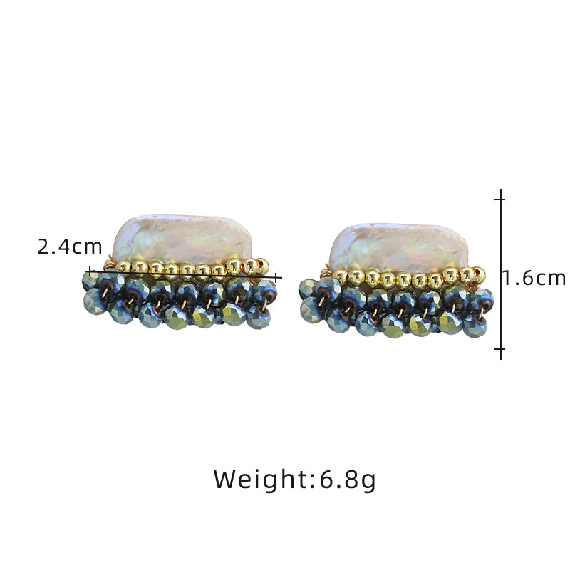 Natural Freshwater Baroque Pearl Earrings Korean Style Women Luxury Jewelry Fashion Ladies and Girls Gift