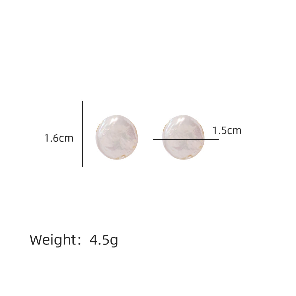 Natural Freshwater White Baroque Pearl Earrings Korean Style Women Luxury Jewelry Fashion Ladies and Girls Gift