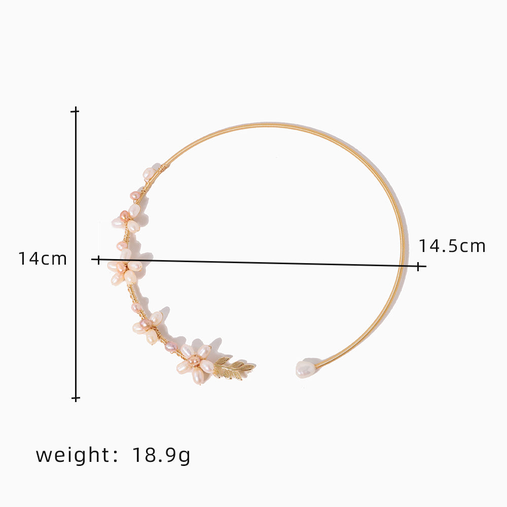 Natural Freshwater Pearls Flower Necklaces Retro Palace Style Fashion Jewelry Necklaces Gifts for Mom Wife Girlfriend GN0598