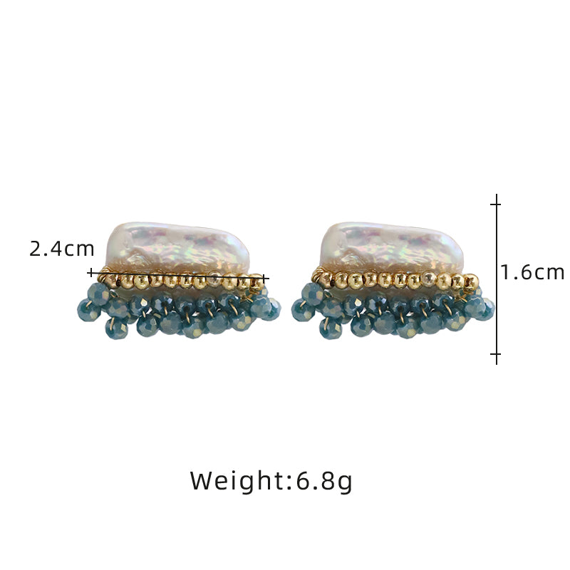 Natural Freshwater Baroque Pearl Earrings Korean Style Women Luxury Jewelry Fashion Ladies and Girls Gift