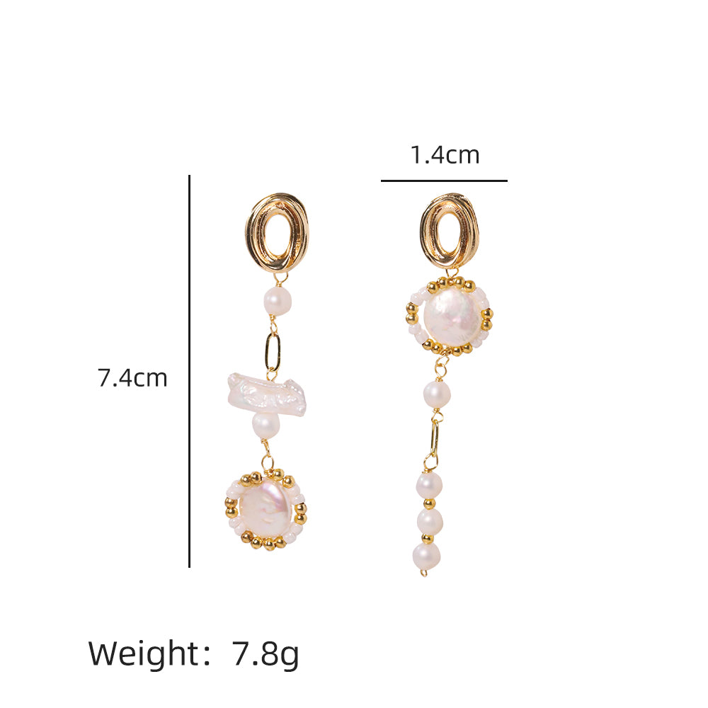 Natural Freshwater Baroque Pearl Earrings Korean Style Women Luxury Jewelry Fashion Ladies and Girls Gift