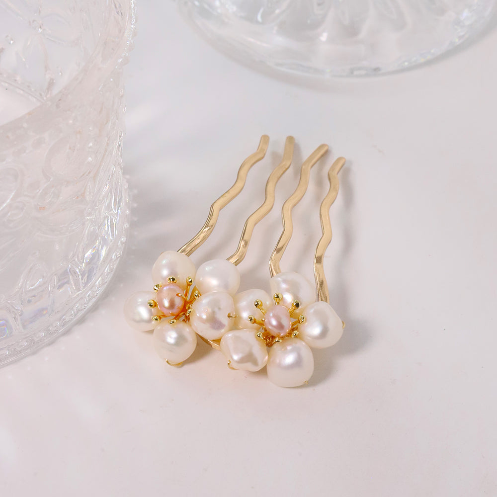 Natural Freshwater Pearl Retro Hair Accessories Women Luxury Jewelry Fashion Ladies and Girls Gift