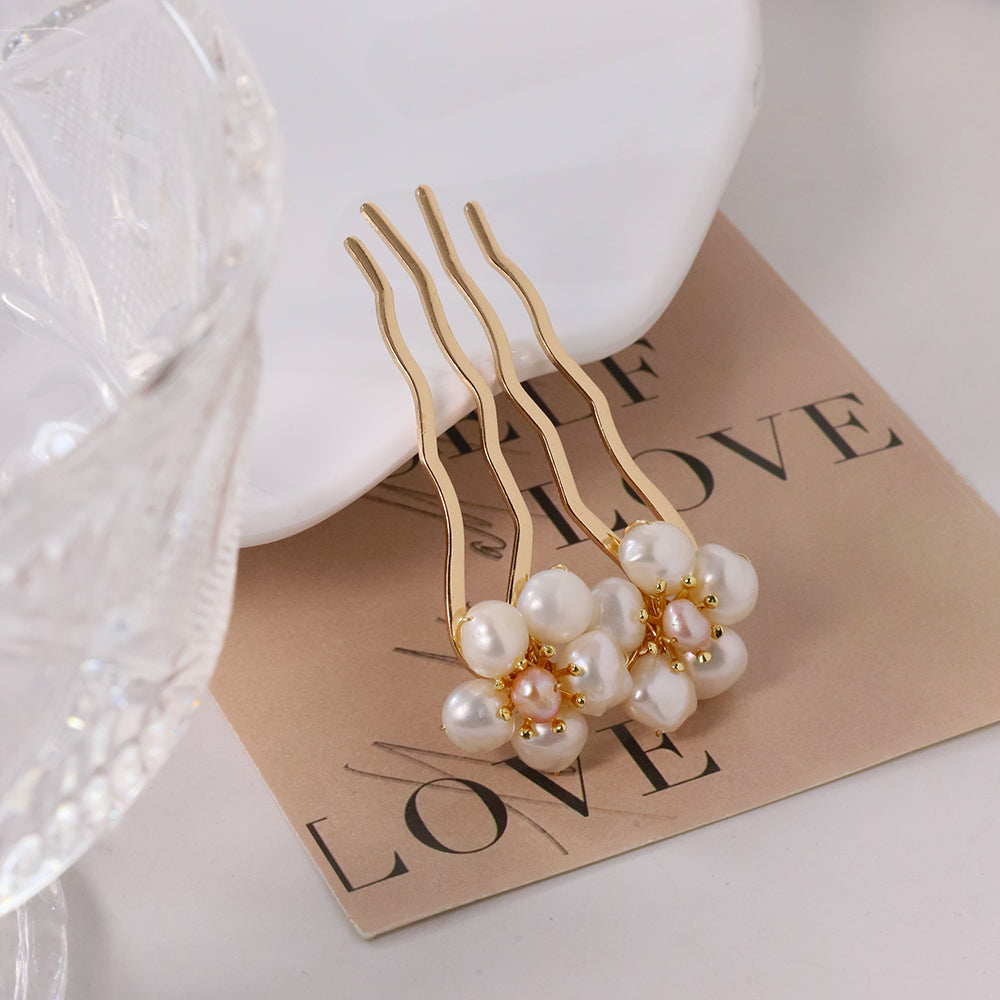 Natural Freshwater Pearl Retro Hair Accessories Women Luxury Jewelry Fashion Ladies and Girls Gift