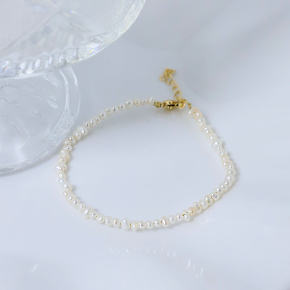 Natural Freshwater Pearl Baby Pearl Bracelet Korean Women's Luxury Jewelry Fashion Women's and Girls' Gifts