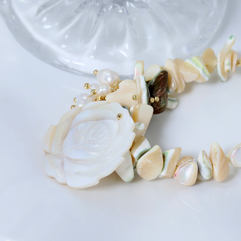 Natural Freshwater Pearl Gold Wire Petal Bead Bracelet Korean Women's Luxury Jewelry Fashion Women's and Girls' Gifts GB1127