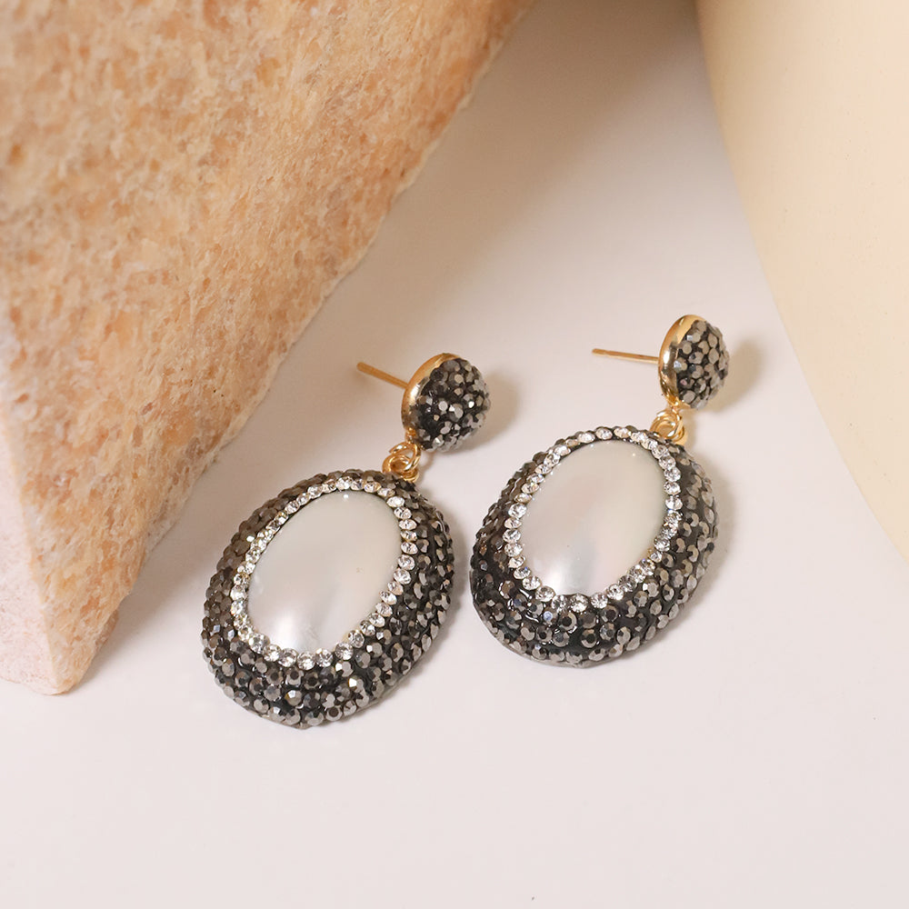 GLSEEVO natural mather pearl earrings for women gifts fine jewelry