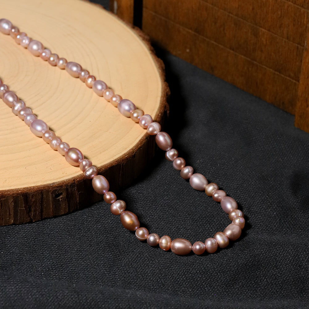 Natural Freshwater Pink Purple Pearl Necklace Korean Style Women Luxury Jewelry Fashion Ladies and Girls Gift