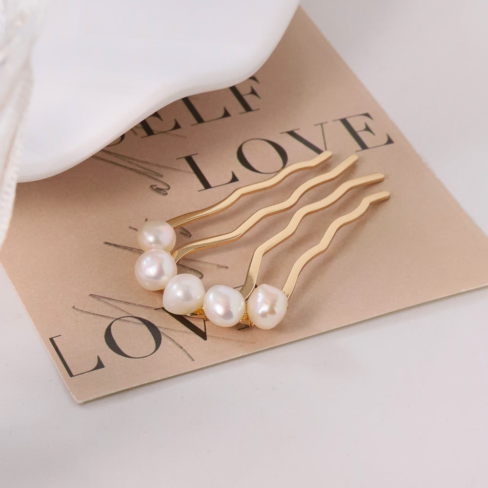 Freshwater Pearl Retro Hair Accessories Women Luxury Jewelry Hair Clips