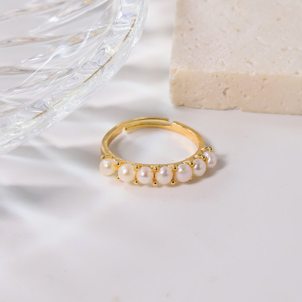 Natural Freshwater Pearls Women's Ring Fashion Personalized Fashion Women's Ring  Jewelry for Women