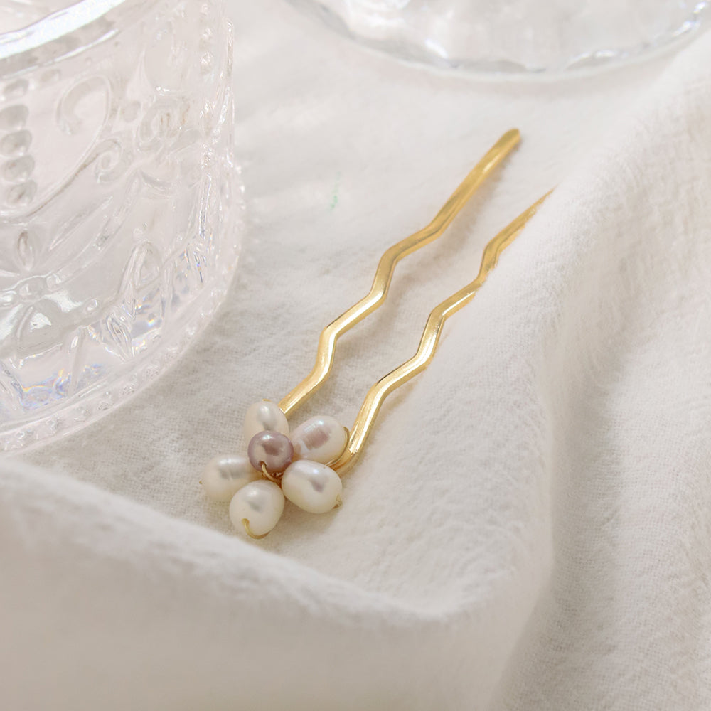 Natural Freshwater Pearl Flower Hair Accessories Women Luxury Jewelry Fashion Ladies and Girls Gift